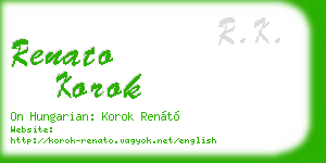 renato korok business card