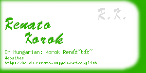 renato korok business card